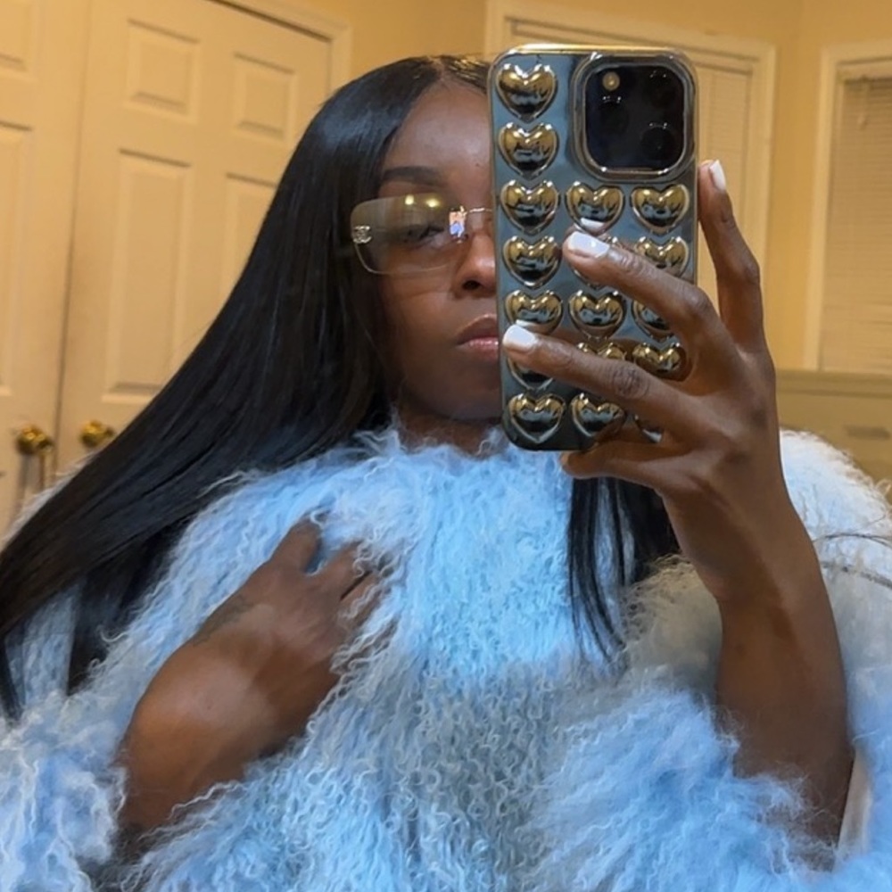 Mongolian fur cropped bomber